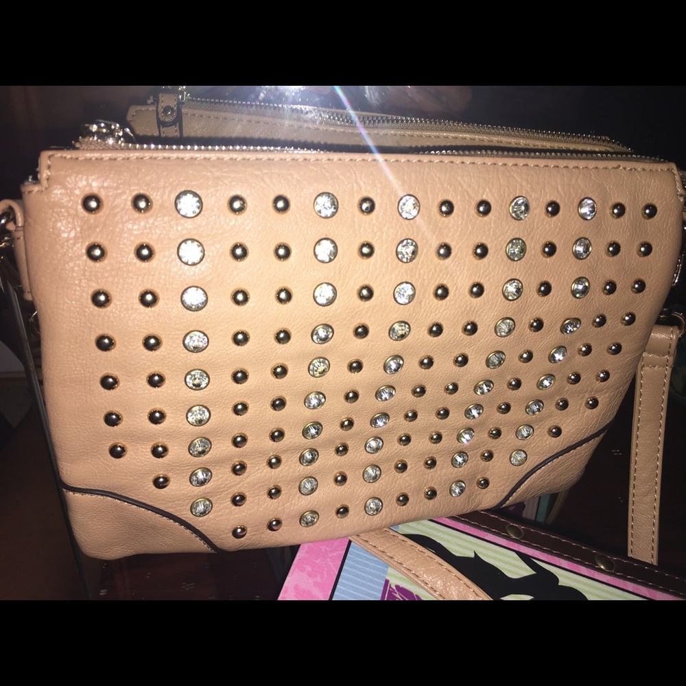 Studded tan purse