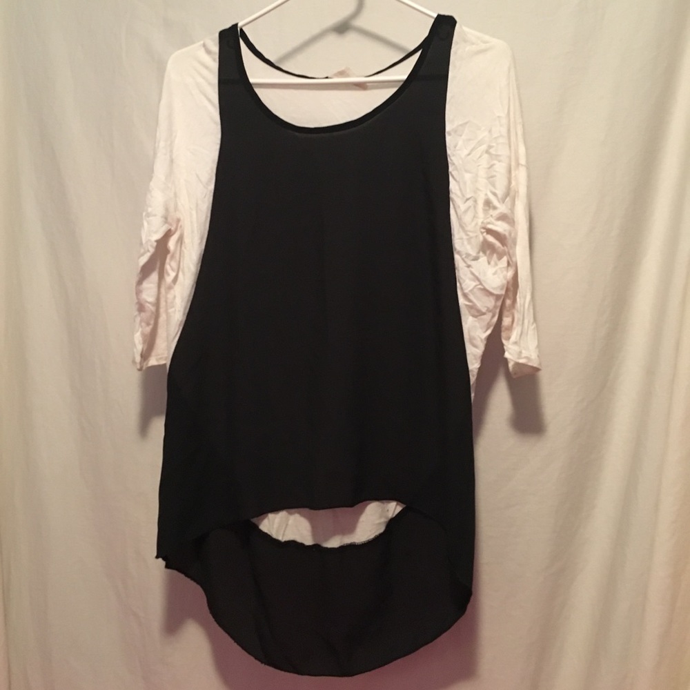 White and black top