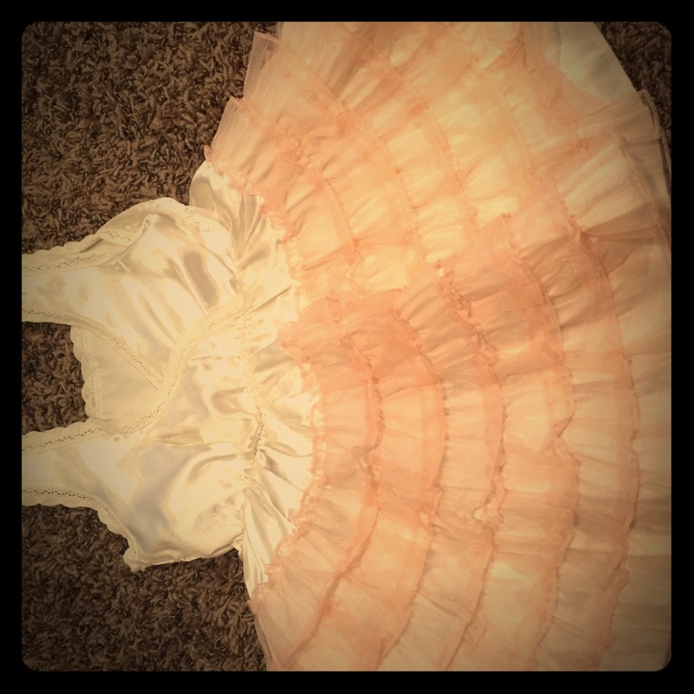 2t/3t vintage lace and ruffle dress