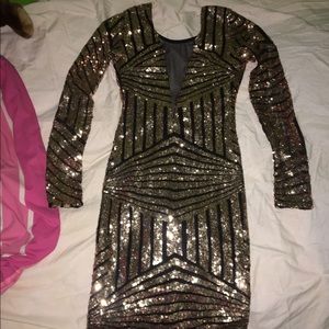 Gold dress from fashionnova, not on site anymore