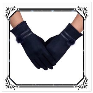 Navy Faux Suede Gloves Navy Faux Suede Gloves