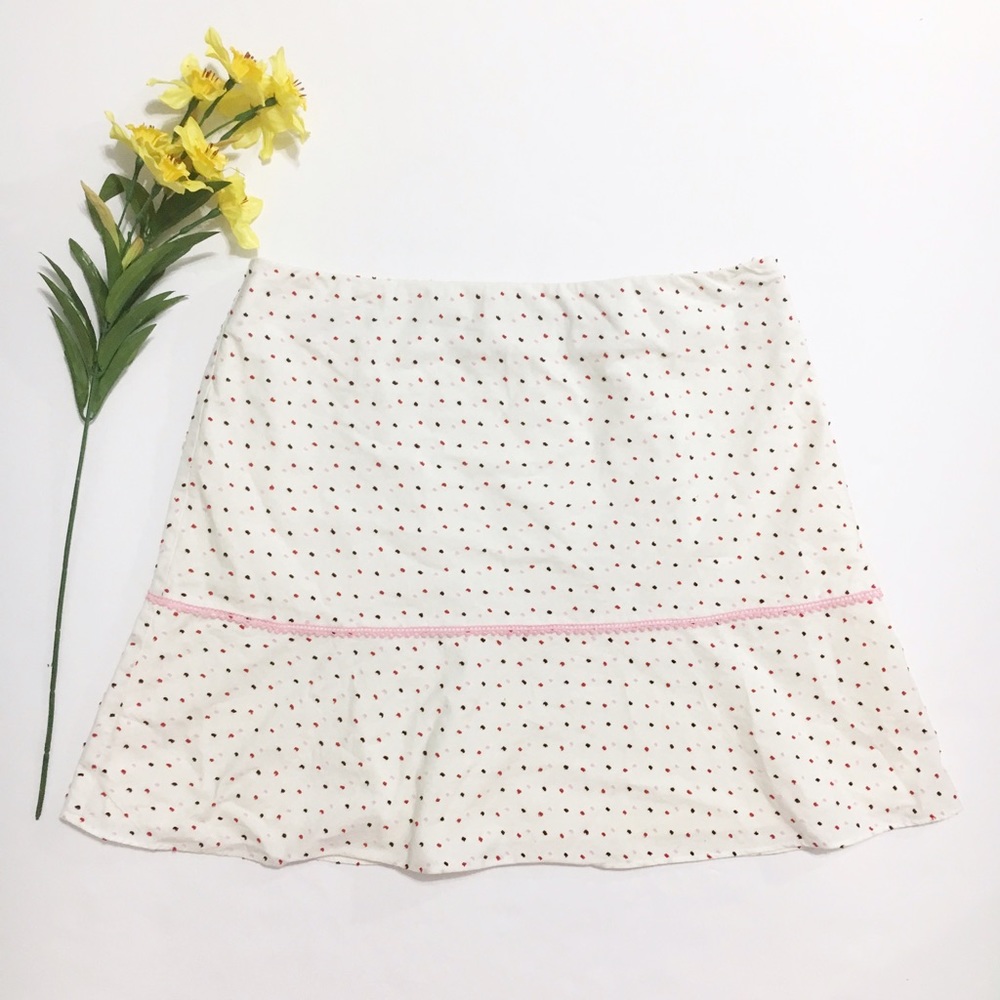 Helen Wang White Dotted Miniskirt Size 6