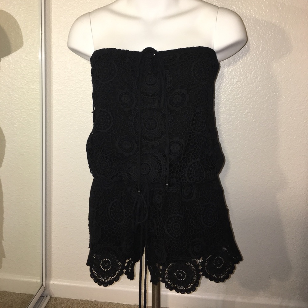 Michelle Jonas strapless romper
