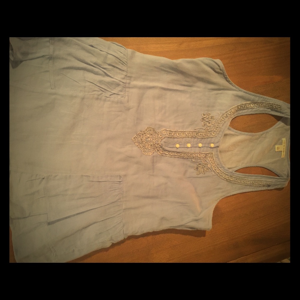 Banana republic small embroidered dress tank