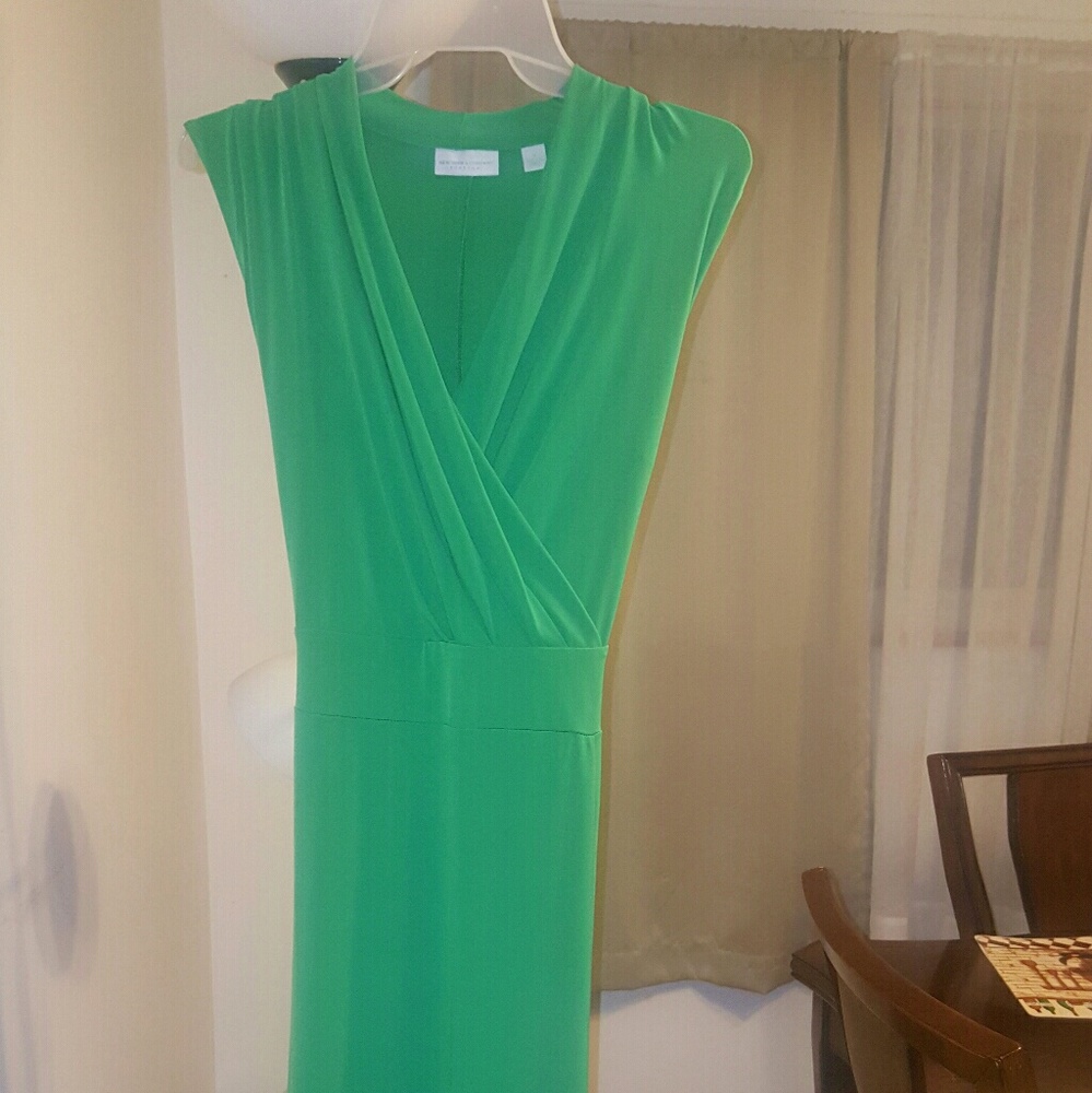 Green ankle length dress