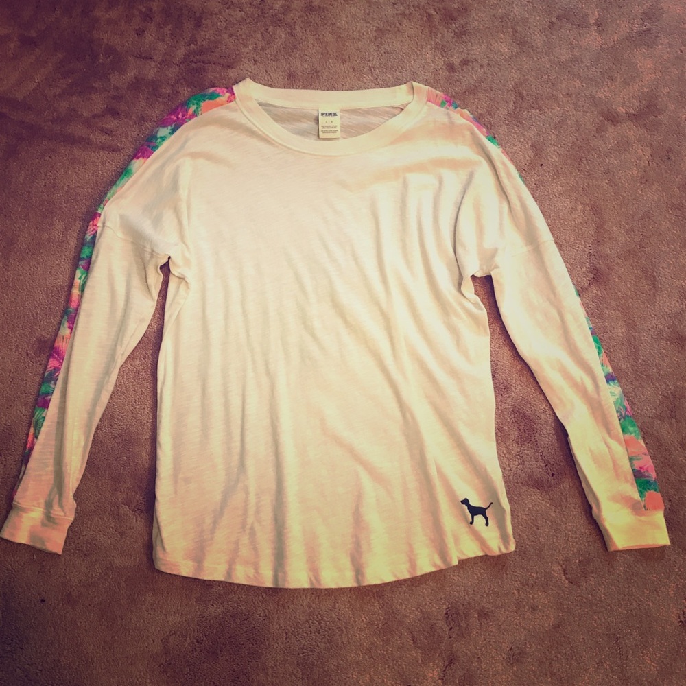 Victoria's Secret White Long Sleeve T-Shirt L