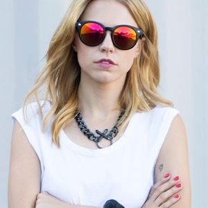 GOLD Luv Aj Crystal Cross Necklace