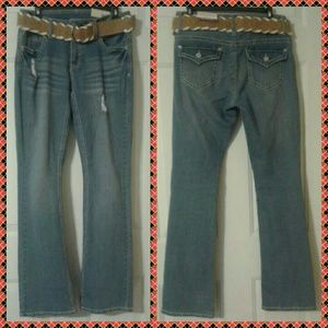 Perfect Faded Glory Belted Bootcut Jeans