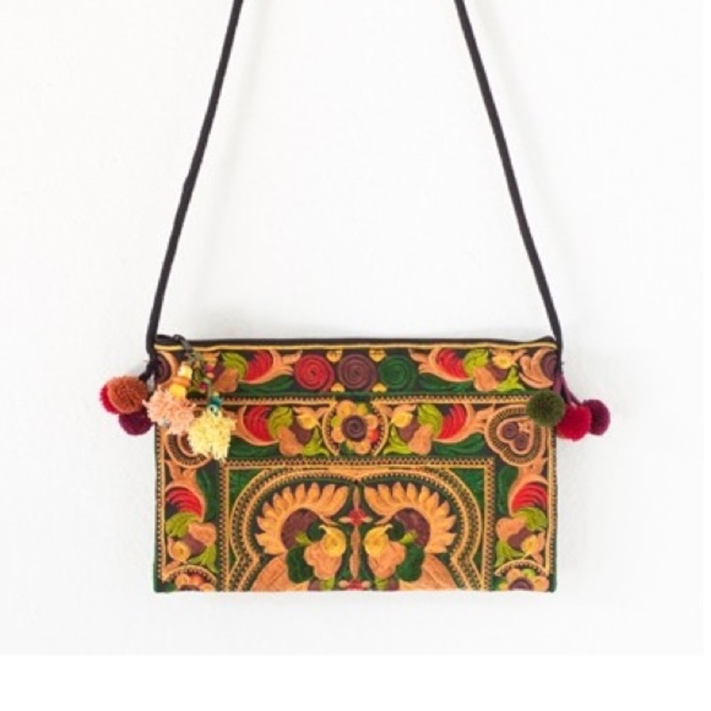 Embroidered Thai summer bag crossbody