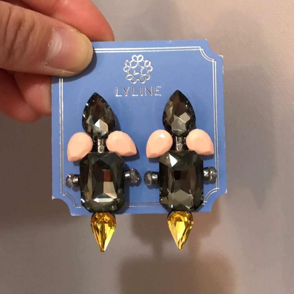 NWT jeweled statement earrings