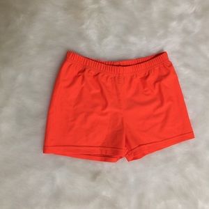NEON ORANGE SEXY WORKOUT SHORTS *LIKE HOOTERS*