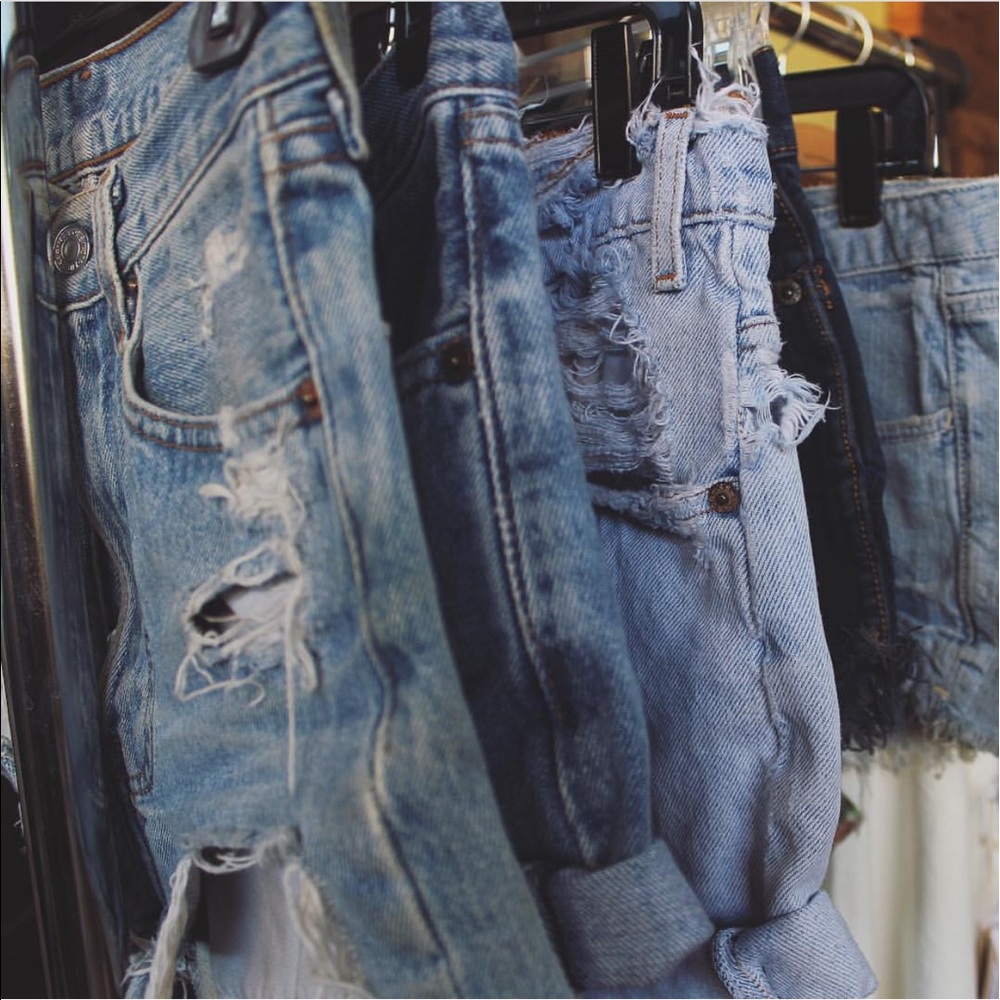 Denim cutoffs