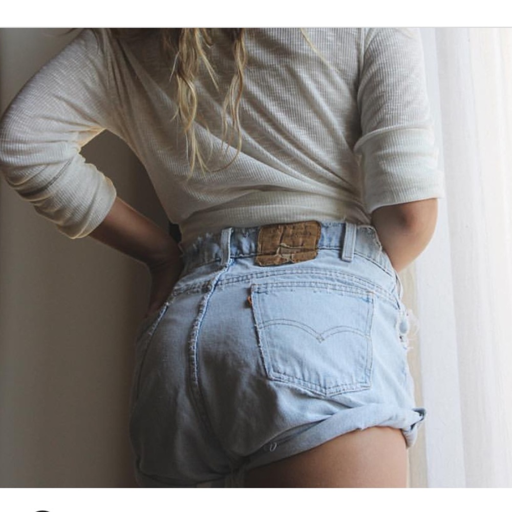 Denim cutoffs - Picture 2 of 3