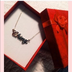 Real 14k Solid Yellow Gold Personalize Necklace ✨