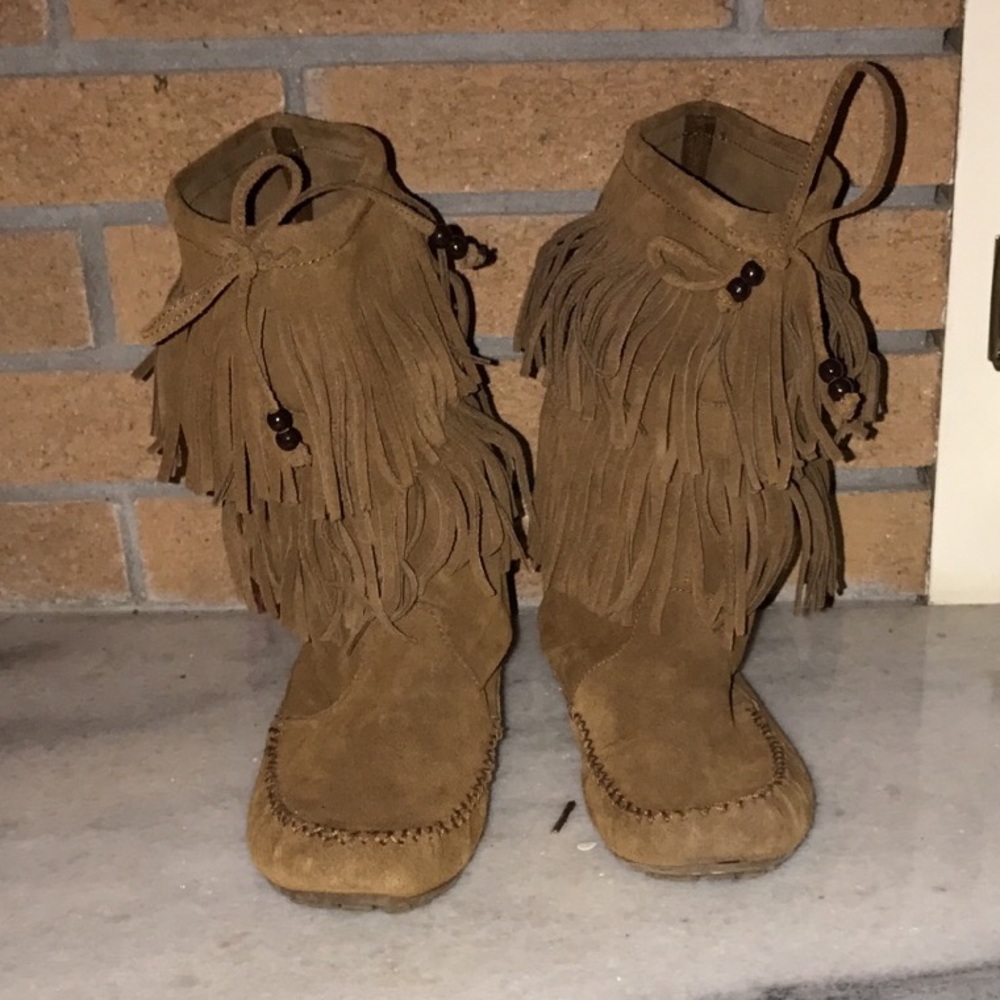 Minnetonka Fringe Boots