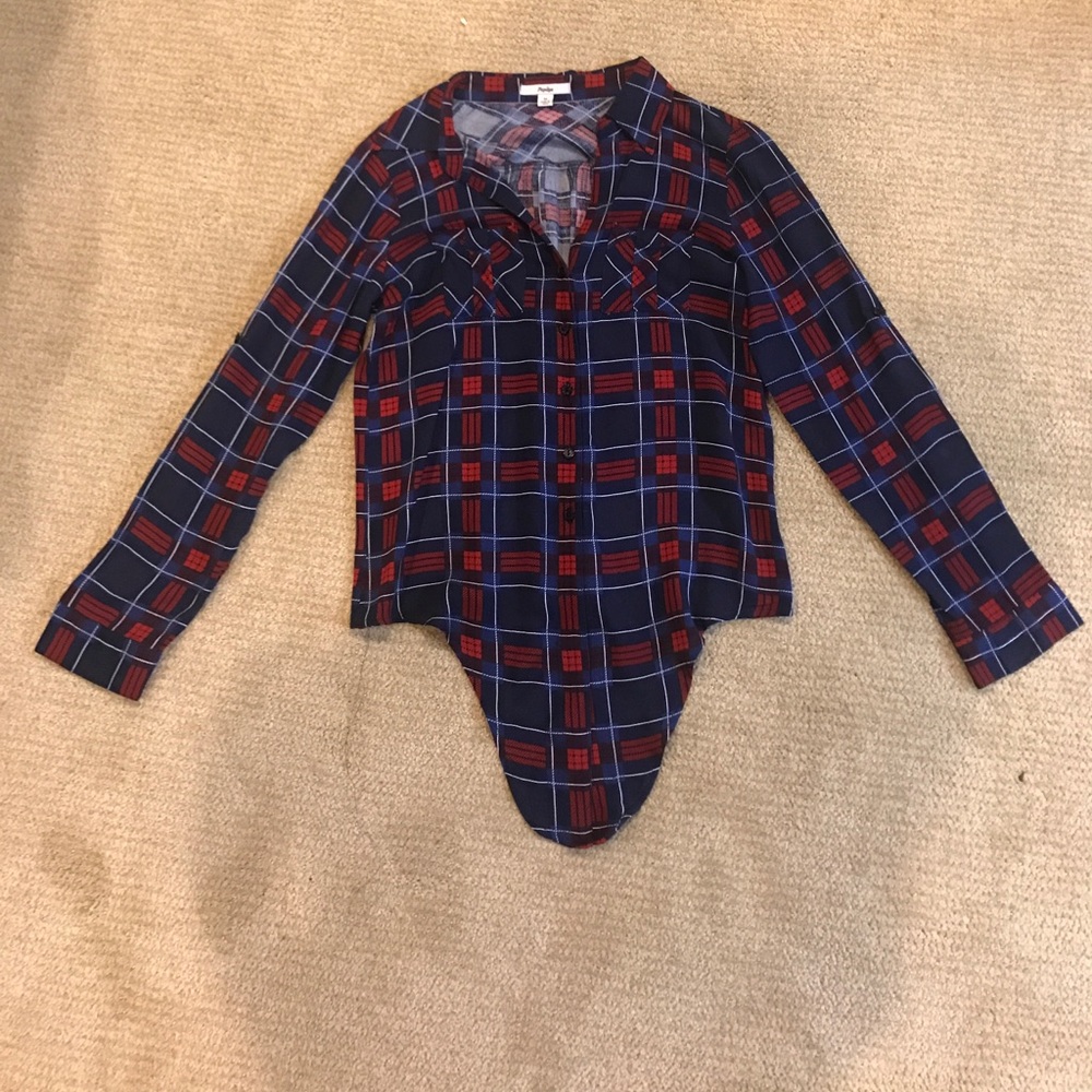 Red and blue plaid shirt