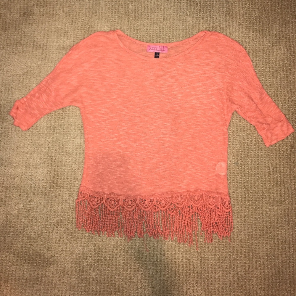 coral crop top