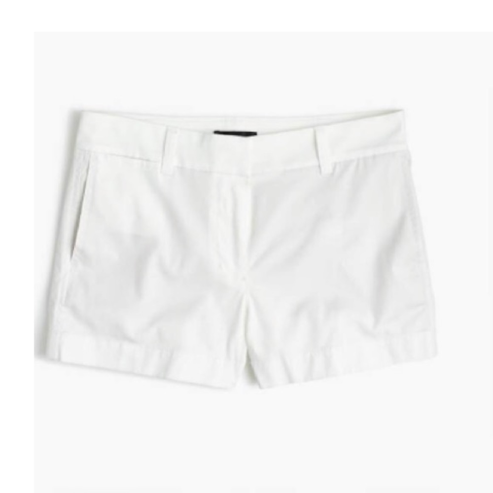 J. Crew White Chino Shorts 4 inch inseam