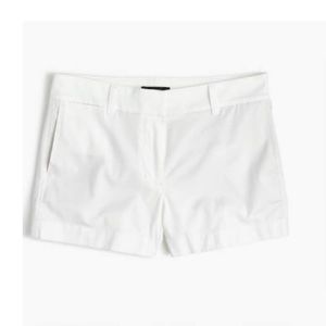 J. Crew White Chino Shorts 4 inch inseam