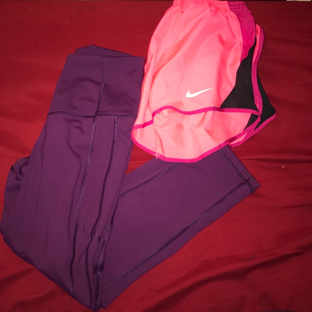Victoria's Secret sport leggings/Nike shorts