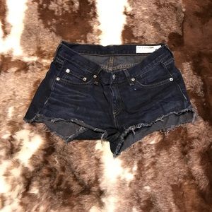 Dark denim rag and bone shorts