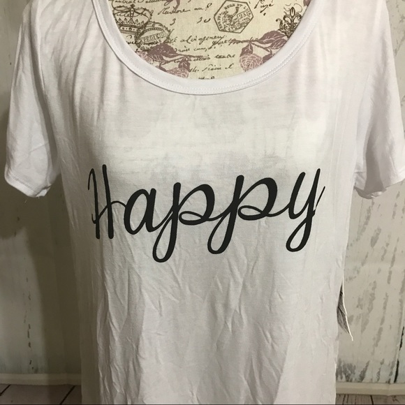 🎈SALE Many Reasons to be Happy Long Tee [TO-41] - Picture 2 of 4