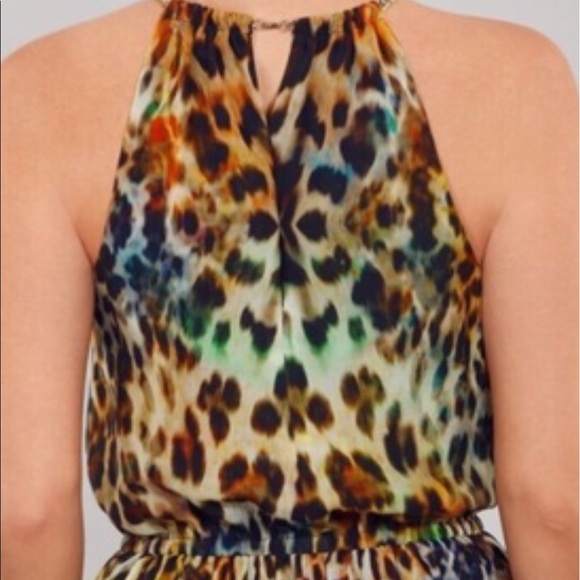 Boston Proper Painted Animal Chain Maxi Dress DR-1 - Picture 3 of 8