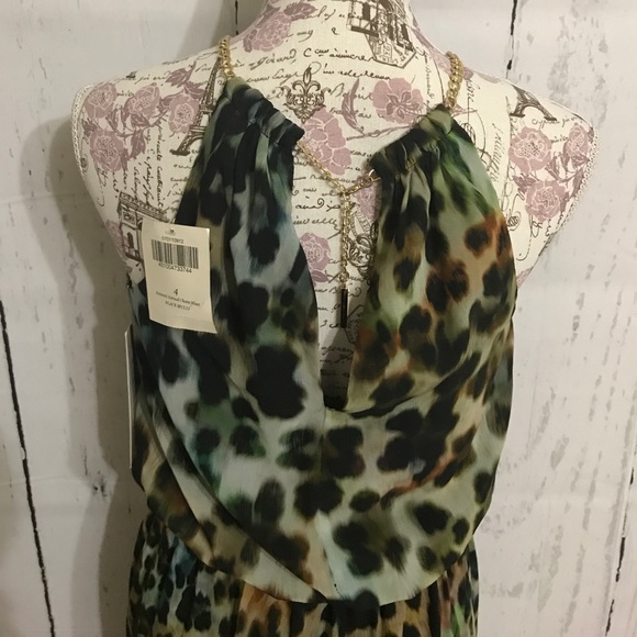 Boston Proper Painted Animal Chain Maxi Dress DR-1 - Picture 8 of 8