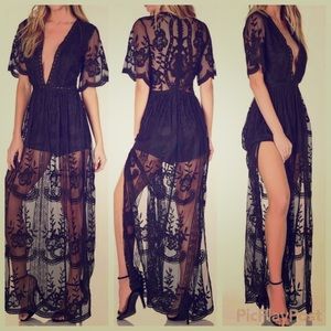 Lace maxi Romper