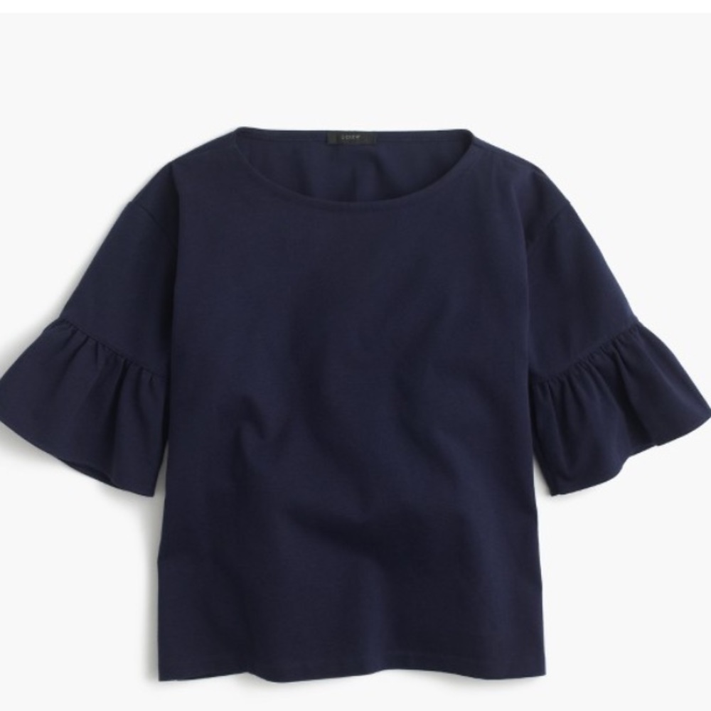 J Crew Ruffle-sleeve top size 14