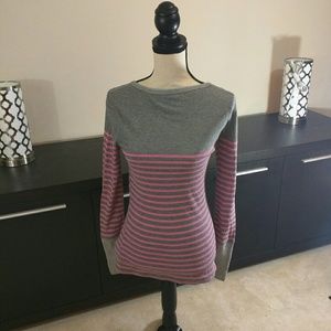 NEW Cute Pink and Grey long sleeve top