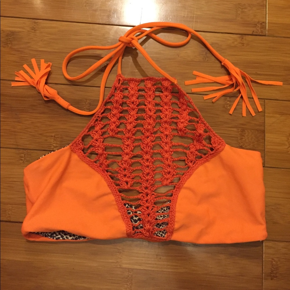Acacia panama top : orange : size M