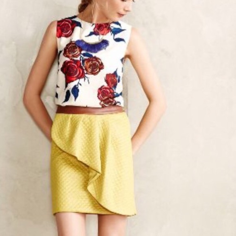 Anthropologie Darling Scalloped hem rose 🌹tank