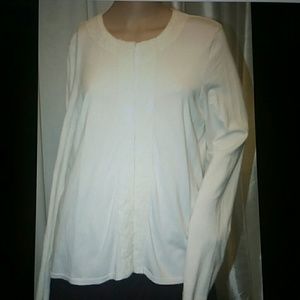 Chico's button-up cardigan long sleeve sequin top