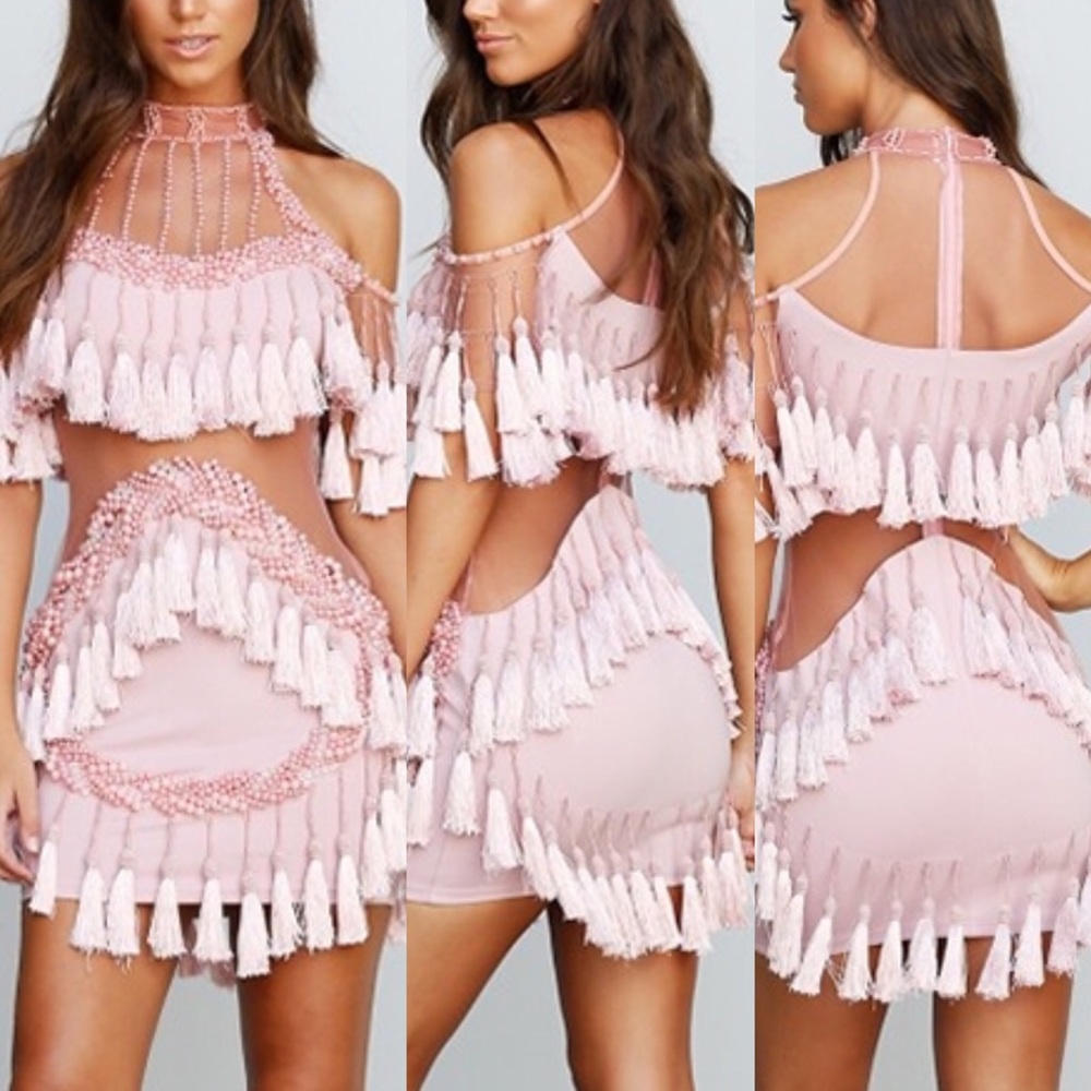 Balmain Inspired Tassle Dress