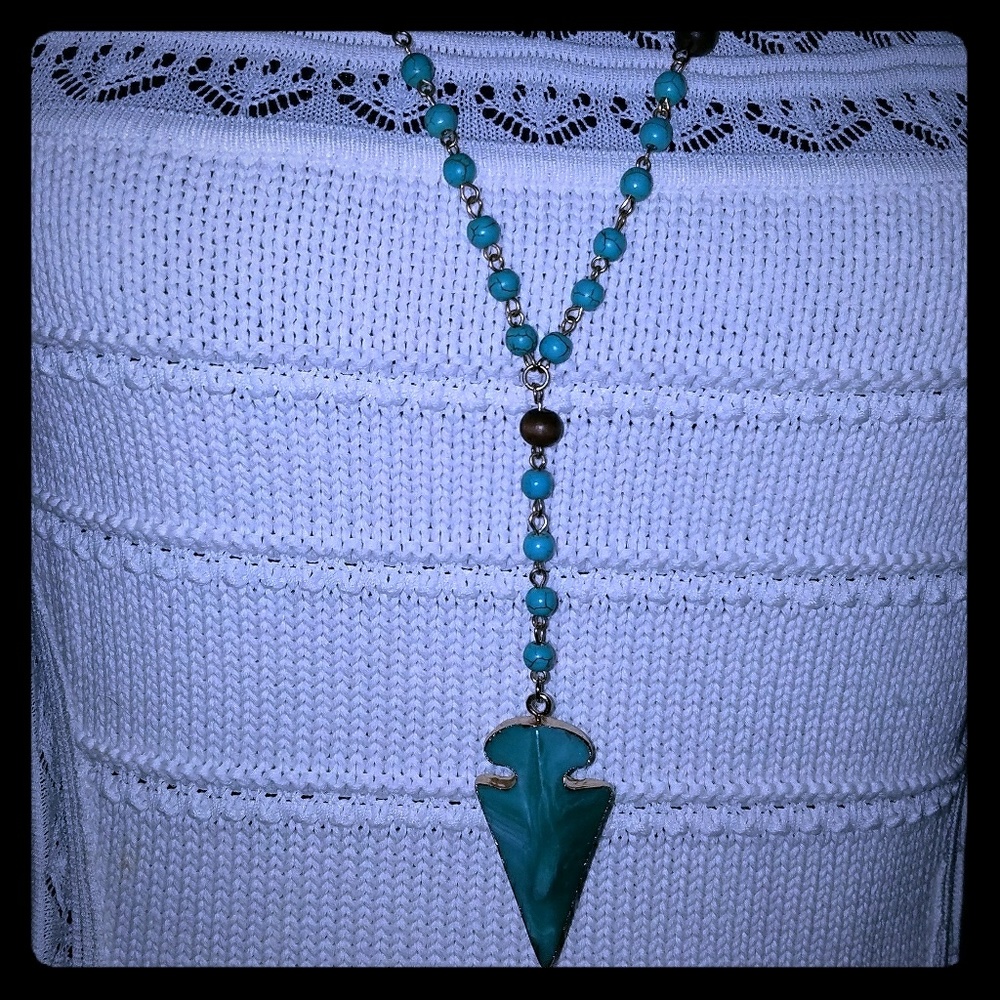 Turquoise arrow necklace
