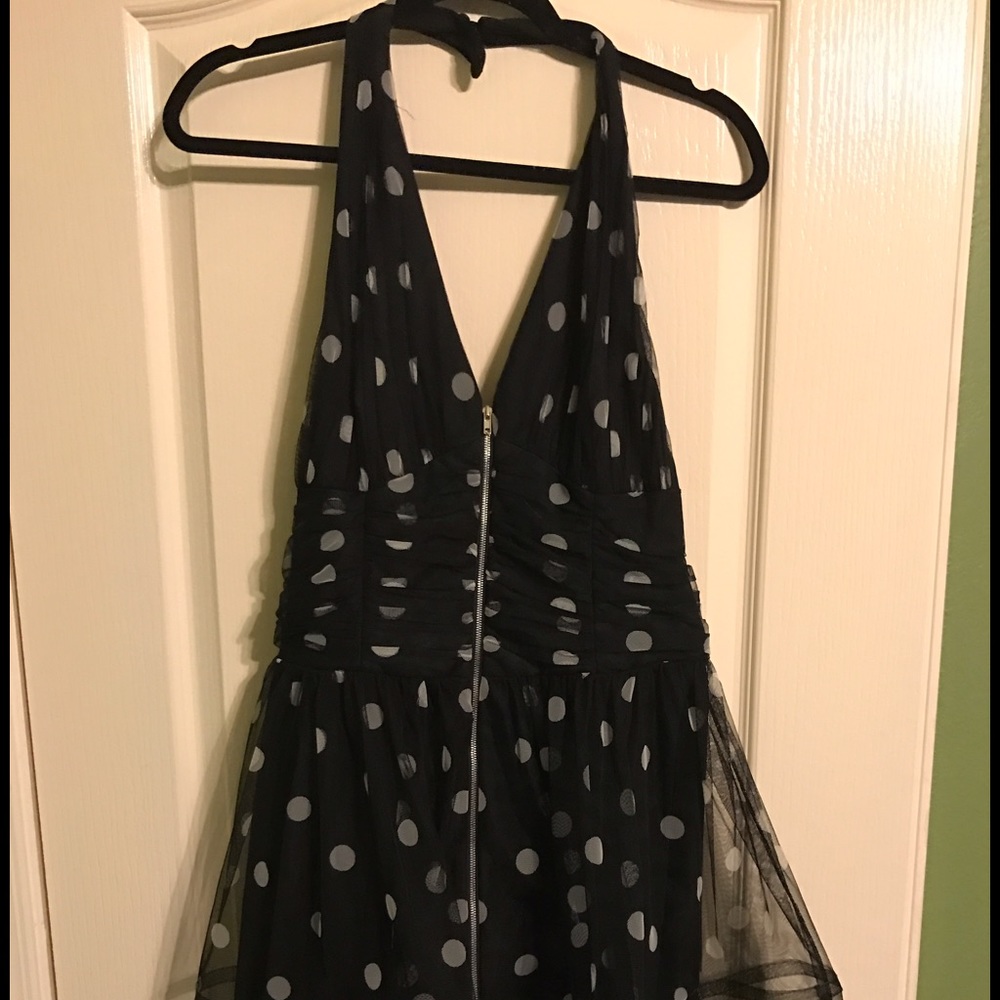 Cute/sexy Betsy Johnson Polka Dot Halter Dress