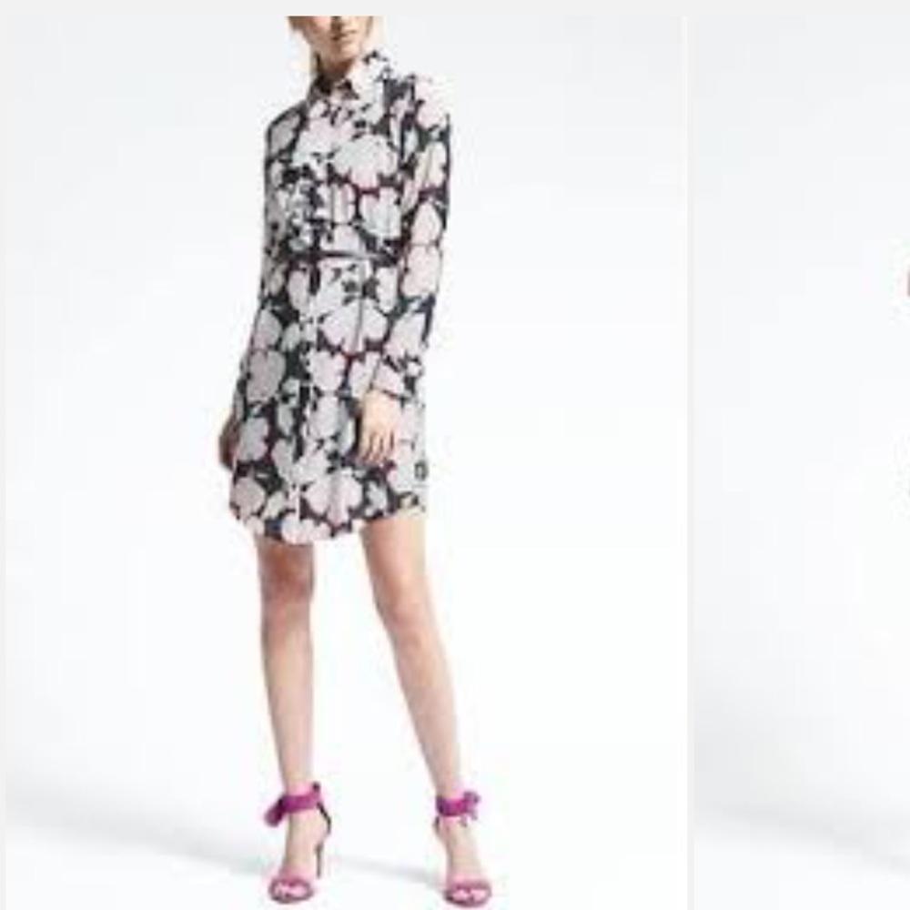 NWT Banana Republic Floral Shirt dress in a Small