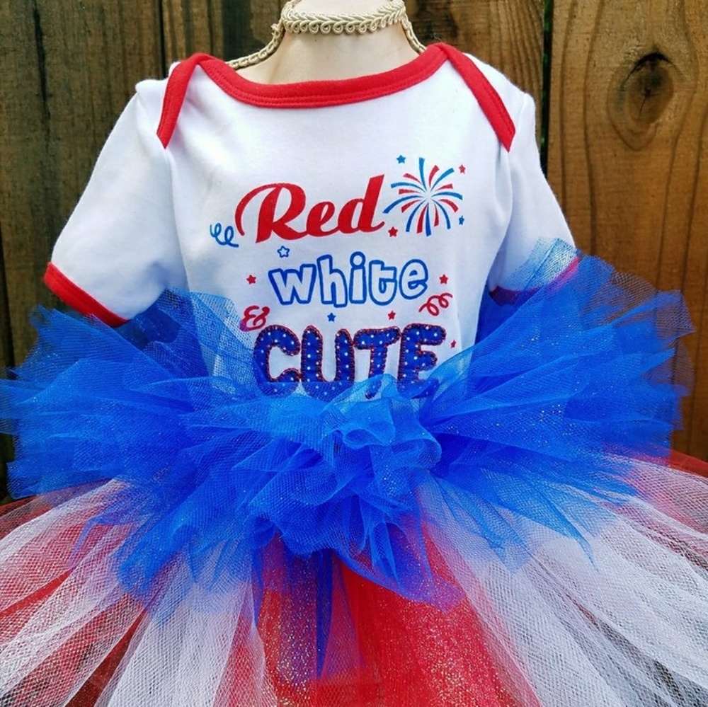 Red White and Cute 4th July 3pc set