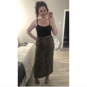90's Leopard Maxi Skirt