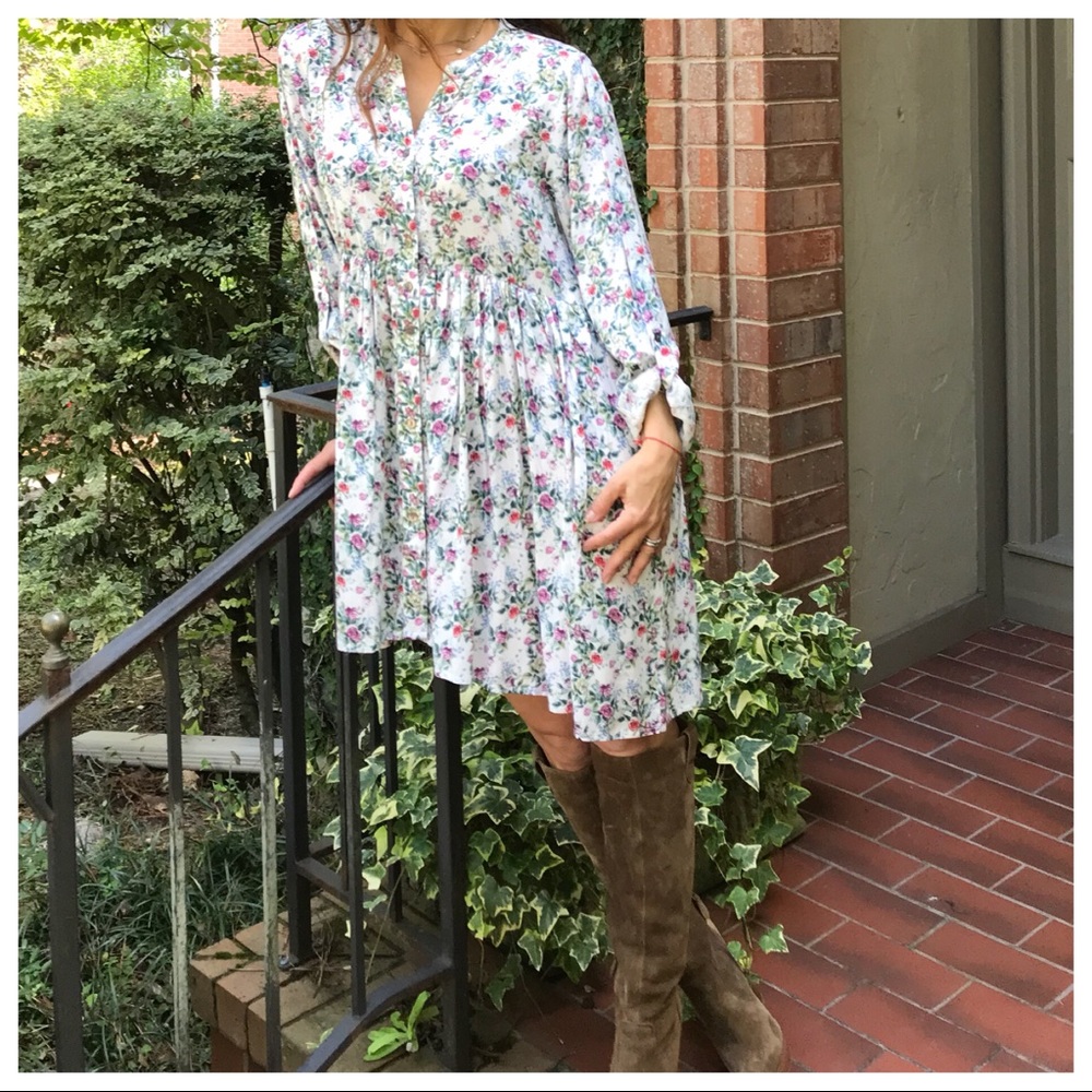 ✨ONE HOUR SALE✨Long sleeve flora dress - Picture 5 of 6