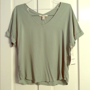 Sage Forever 21 woven top / short sleeve shirt