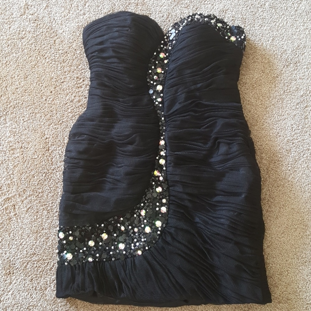 Black Cocktail. Luncheon. Prom Dress