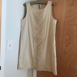 J. Crew Cotton lace detail shift dress 💕