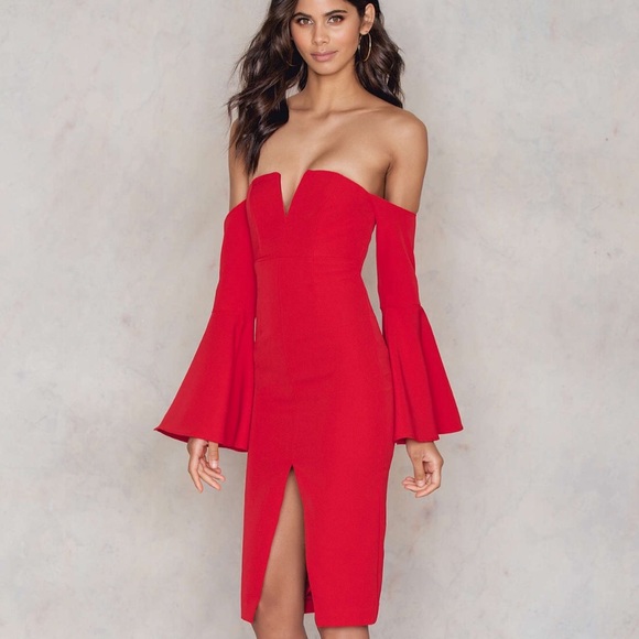 Bardot Dresses & Skirts - Bardot REVOLVE red midi dress small/4