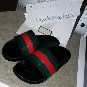 Gucci sandl flip flop striped men's size 10 us men