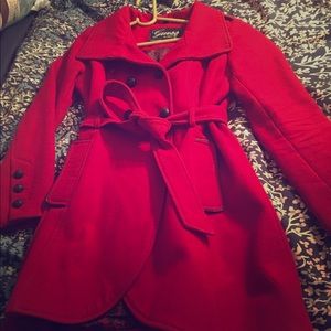 Red wool Guess coat