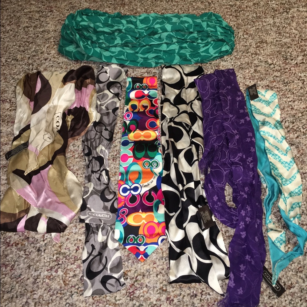 Coach scarves and head wraps