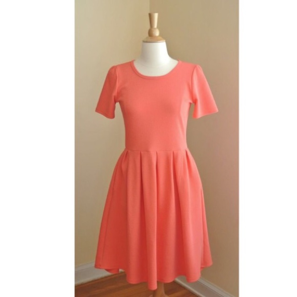LuLaRoe Amelia Salmon Orange Large