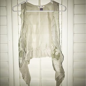 Nude Sheer Lace Vest